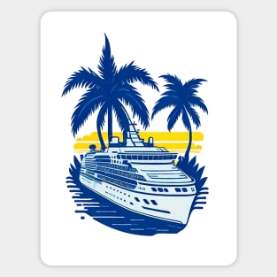 Cruise Ship Cruising Vacation Souvenir Magnet